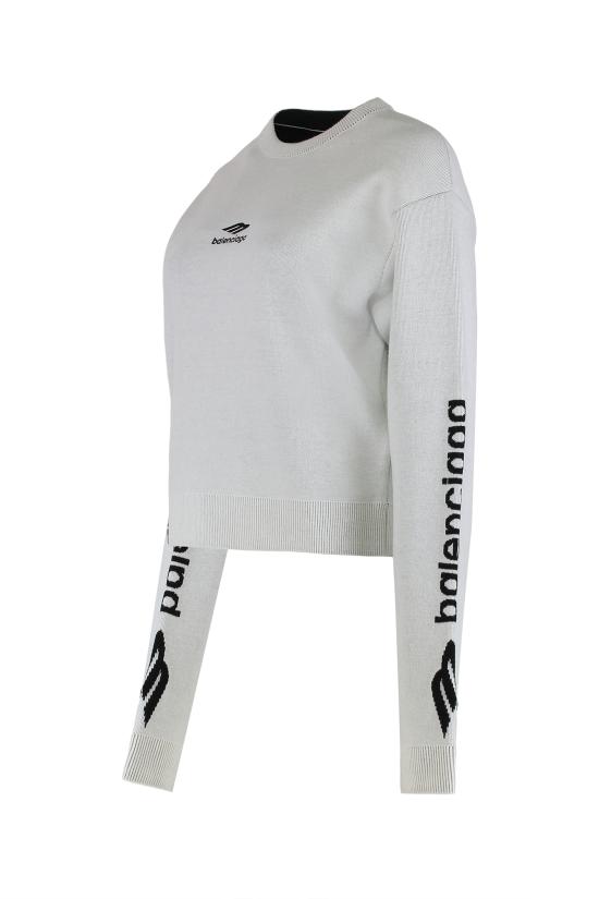 26SS 발렌시아가 3B 스포츠 아이콘 크롭 크루넥 857088T17691053 White - BALENCIAGA
