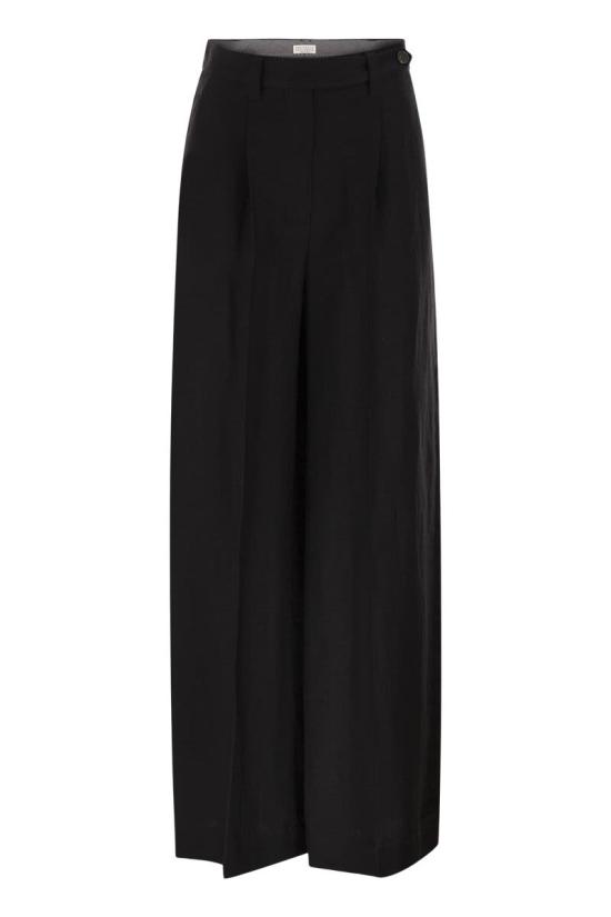 26SS 브루넬로 쿠치넬리 스트레이트 팬츠 MH126P9138 C101 BLACK