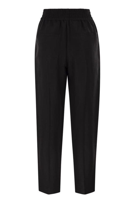 26SS 브루넬로 쿠치넬리 스트레이트 팬츠 MH126P7197 C101 BLACK - BRUNELLO CUCINELLI