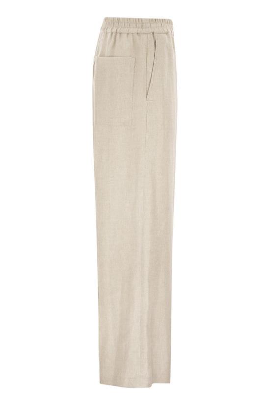 26SS 브루넬로 쿠치넬리 스트레이트 팬츠 MH528P9131 C001 LIGHT BEIGE - BRUNELLO CUCINELLI