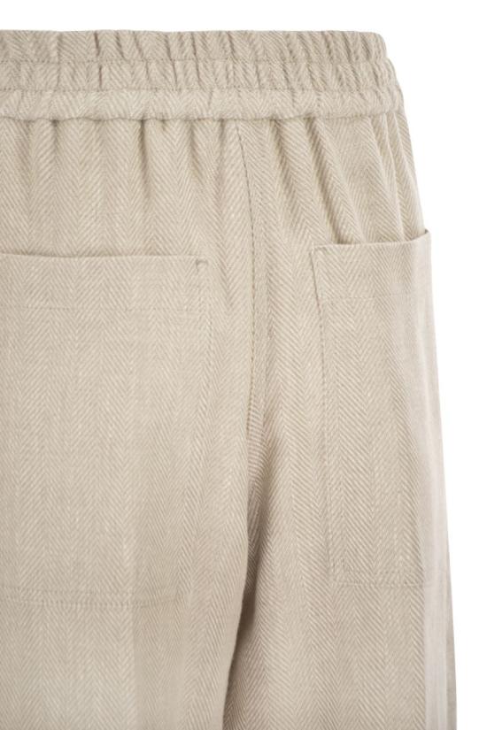 26SS 브루넬로 쿠치넬리 스트레이트 팬츠 MH528P9131 C001 LIGHT BEIGE - BRUNELLO CUCINELLI