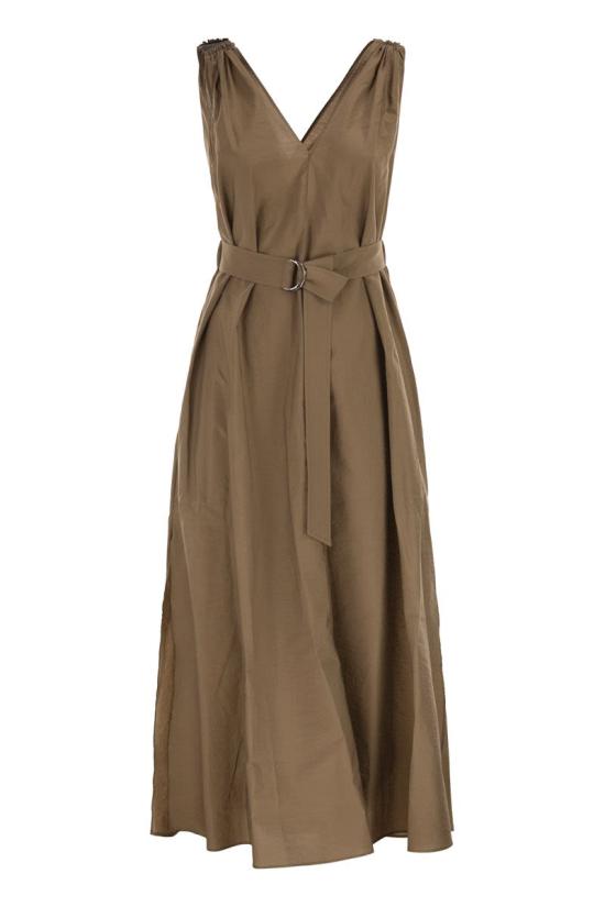 26SS 브루넬로 쿠치넬리 미디 원피스 M0F79A5092 C9266 CAMEL