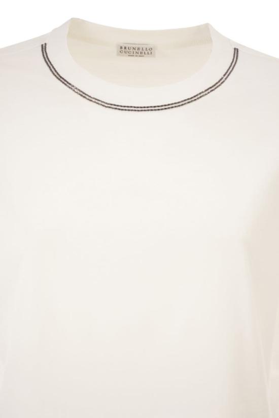 26SS 브루넬로 쿠치넬리 반팔 티셔츠 M0T81BZ100 C6159 WHITE - BRUNELLO CUCINELLI