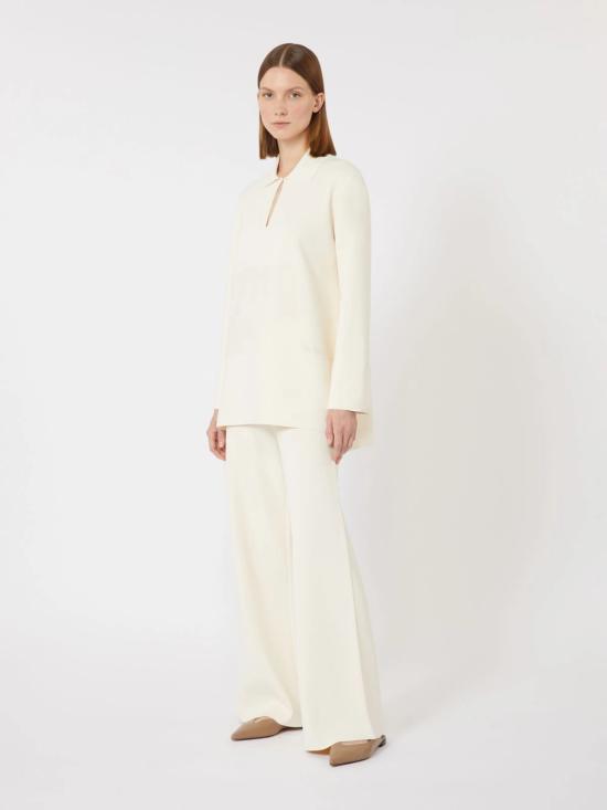 26SS 막스마라 스트레이트 팬츠 2611331018600002 WHITE - MAX MARA