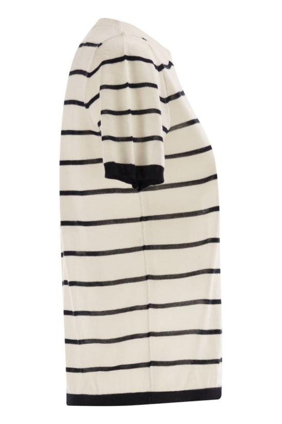 26SS 막스마라 반팔 티셔츠 2611361048600006 WHITE BLACK - MAX MARA