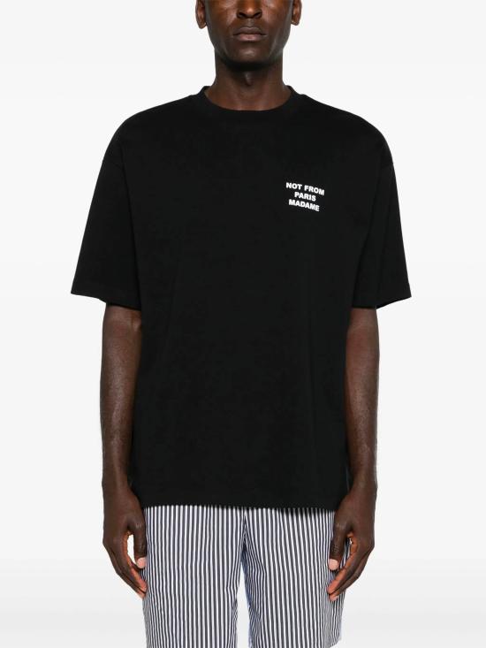 26SS 드롤드무슈 반팔 티셔츠 PERMTS203CO002BL BLACK - DROLE DE MONSIEUR