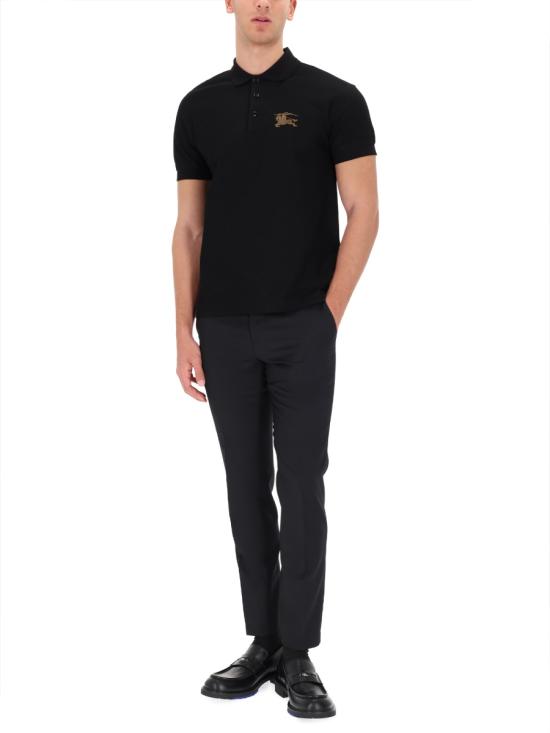 26SS 버버리 메탈릭 EKD 코튼 폴로 셔츠 8119008A1189 BLACK - BURBERRY