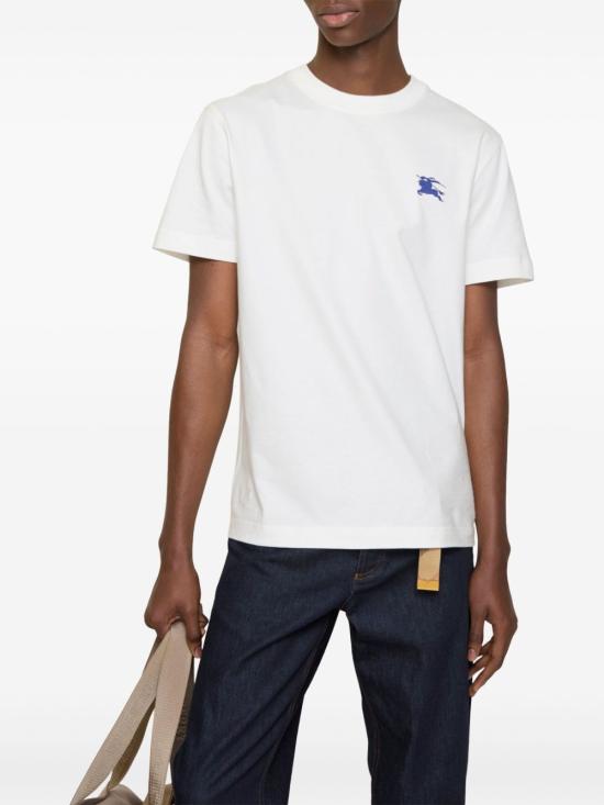 26SS 버버리 EKD 자수 코튼 티셔츠 8121704B7347 WHITE - BURBERRY