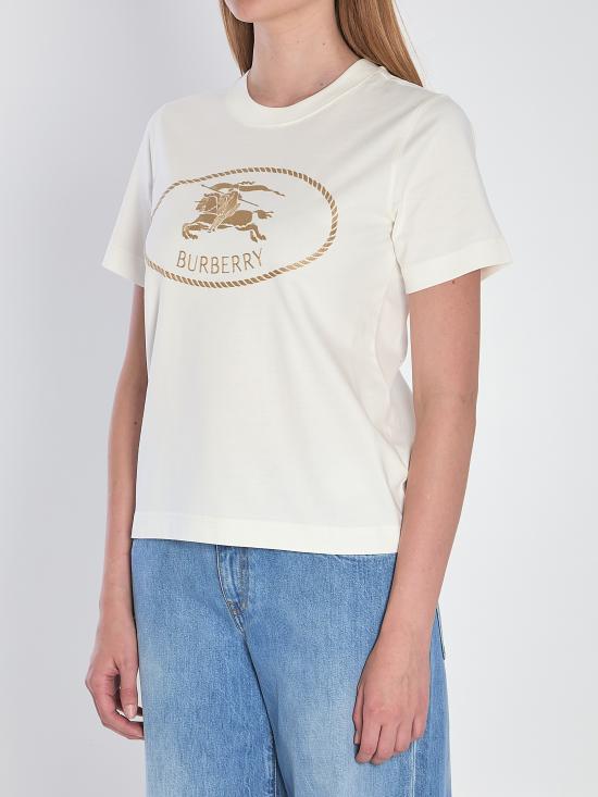26SS 버버리 나이트 스탬프 코튼 티셔츠 8109817B7078 WHITE - BURBERRY