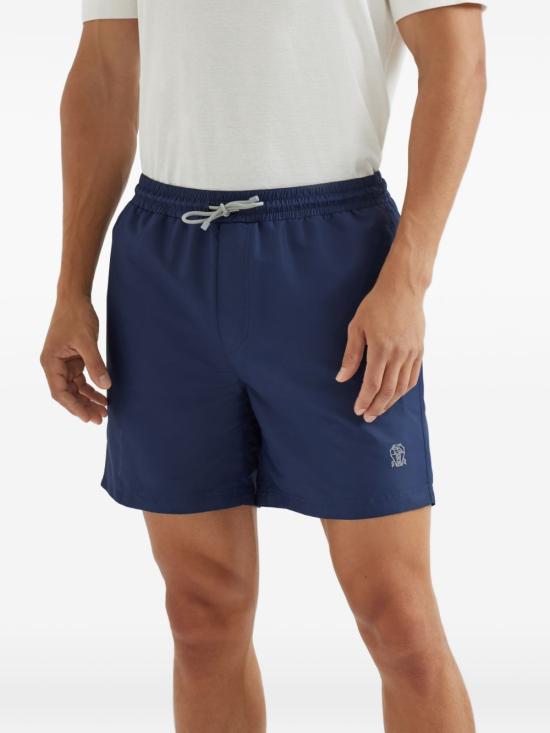 26SS 브루넬로 쿠치넬리 로고 스윔 팬츠 MW817043 CBA17 NAVY - BRUNELLO CUCINELLI