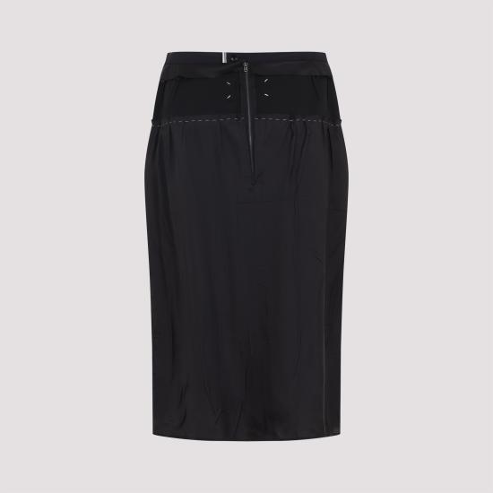 26SS 마르지엘라 미디 스커트 S51ME0048MTN141 855 BLACK - MAISON MARGIELA