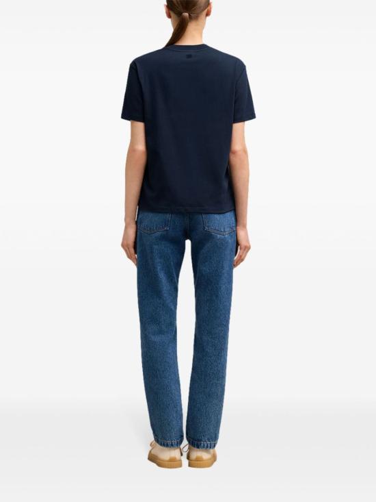 26FW 아미 스몰 하트 로고 티셔츠 BFUTS035724 430 BLUE - AMI