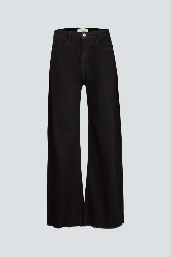  마르케스 알메이다 스트레이트 팬츠 블랙 드릴 보이프렌드 스타일 진 - MARQUES ALMEIDA