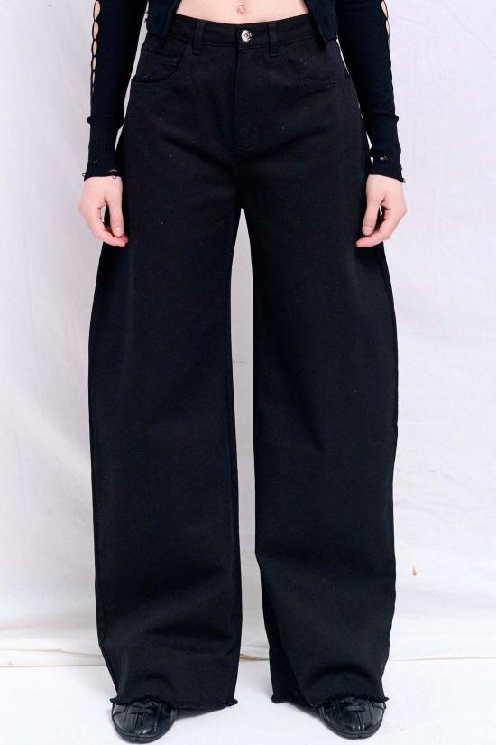  마르케스 알메이다 스트레이트 팬츠 블랙 드릴 보이프렌드 스타일 진