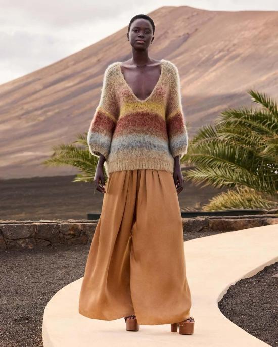  메드모아젤 스트레이트 팬츠 Mes Demoiselles 쿠쿠 팬츠 카라멜 - MES DEMOISELLES