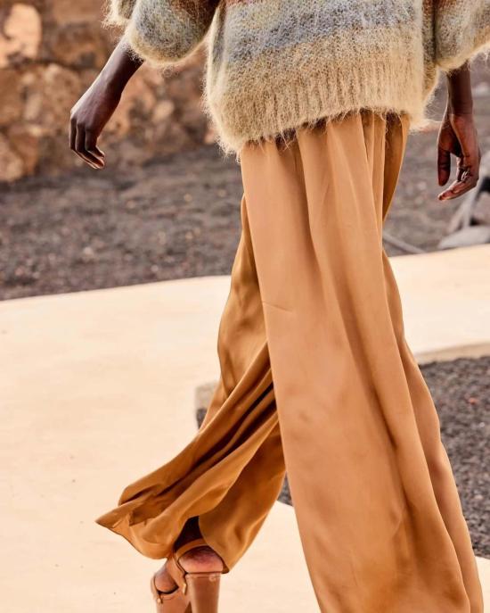  메드모아젤 스트레이트 팬츠 Mes Demoiselles 쿠쿠 팬츠 카라멜 - MES DEMOISELLES