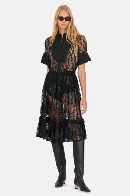  SECULAR 블라우스 세속적인 루시아 탑 블랙