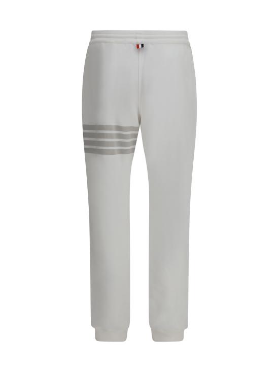 26SS 톰브라운 솔리드 루프백 오버다이 4바 스웨트팬츠 MJQ243AJ0007 100 WHITE - THOM BROWNE