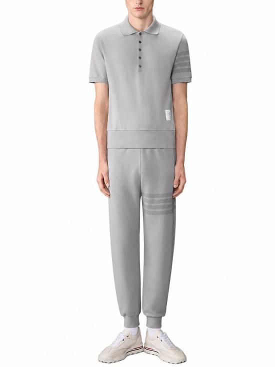 26SS 톰브라운 솔리드 루프백 오버다이 4바 스웨트팬츠 MJQ243AJ0007 055 LT GREY - THOM BROWNE