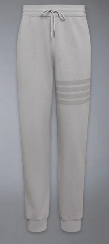 26SS 톰브라운 솔리드 루프백 오버다이 4바 스웨트팬츠 MJQ243AJ0007 055 LT GREY