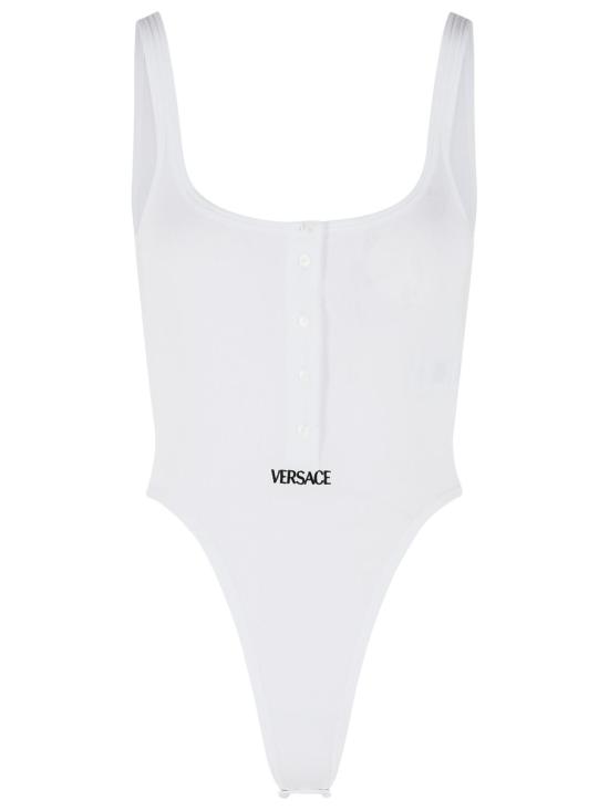 26SS 베르사체 바디수트 티셔츠 1019688 1A095511W010 White