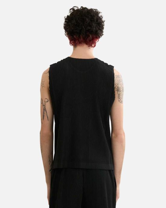  이세이 미야케 민소매 티셔츠 옴므 플리세  테일러드 플리츠 2 팬츠 - ISSEY MIYAKE