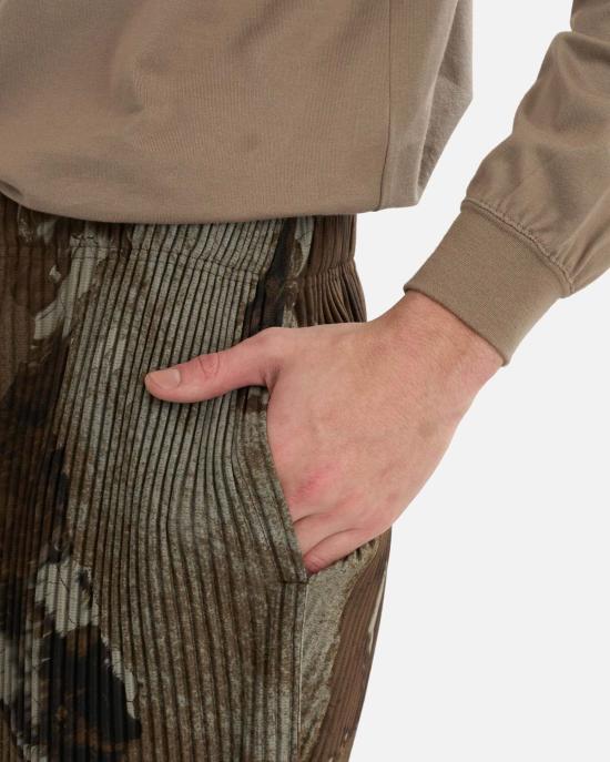  이세이 미야케 스트레이트 팬츠 Homme Plisse Issey Miyake 페인티드 스톤 - ISSEY MIYAKE