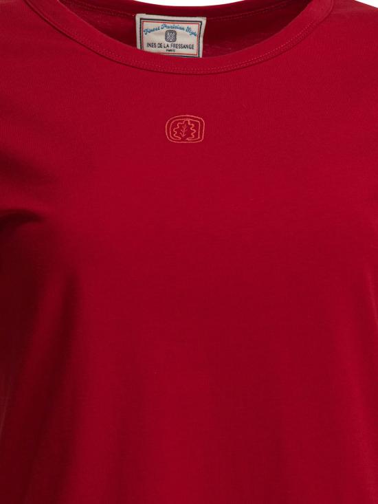 26SS 이네스 드 라 프레상쥬 반팔 티셔츠 16Y090CO381P340 Red - INES DE LA FRESSANGE