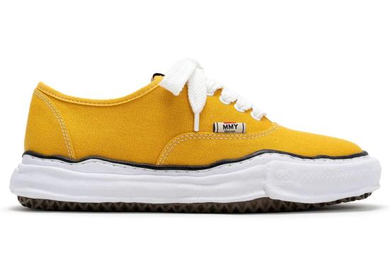  메종 미하라 야스히로 베이커 OG 솔 캔버스 로우 컷 A02FW704 YELLOW DOM