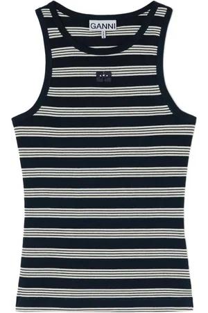 26SS 가니 스트라이프 립 탱크탑 A1050049 683 SKY CAPTAIN DOM