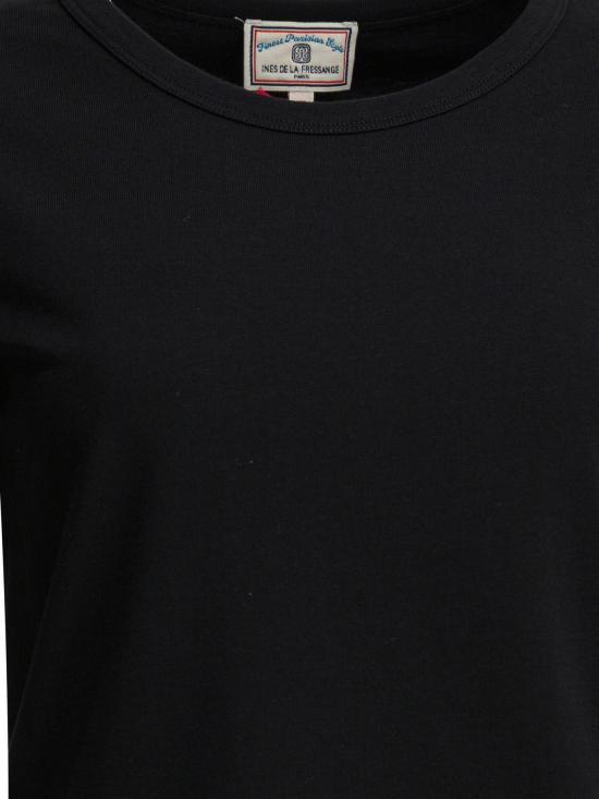 26SS 이네스 드 라 프레상쥬 반팔 티셔츠 16Y090CO385P099 Black - INES DE LA FRESSANGE