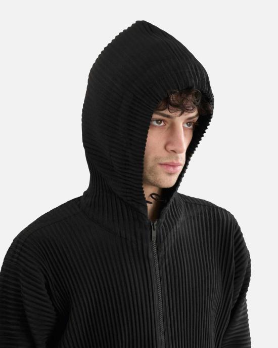  이세이 미야케 자켓 옴므 플리스 플리츠 후드 재킷 - ISSEY MIYAKE