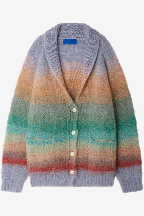  메드모아젤 가디건 Mes Demoiselles Stone Sweater Cardigan Blue Green