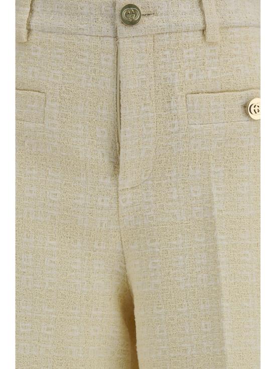 26SS 구찌 체크 코튼 트위드 팬츠 856087ZAUB6 9777 BEIGE - GUCCI