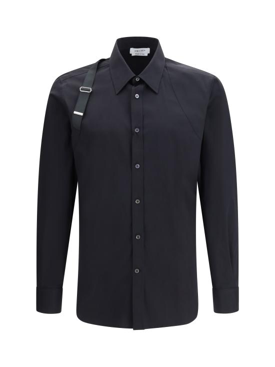 26SS 알렉산더 맥퀸 긴팔 셔츠 828170QNAAB 1000 BLACK