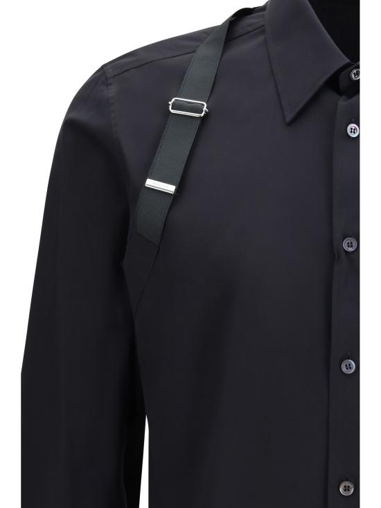 26SS 알렉산더 맥퀸 긴팔 셔츠 828170QNAAB 1000 BLACK - ALEXANDER MCQUEEN