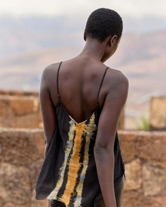  메드모아젤 블라우스 Mes Demoiselles Luron 탑 블루 오크레 - MES DEMOISELLES