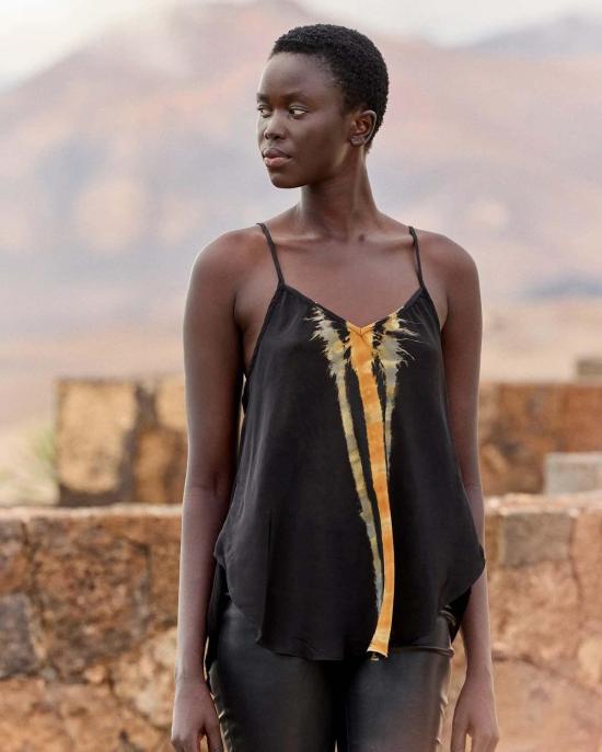  메드모아젤 블라우스 Mes Demoiselles Luron 탑 블루 오크레 - MES DEMOISELLES