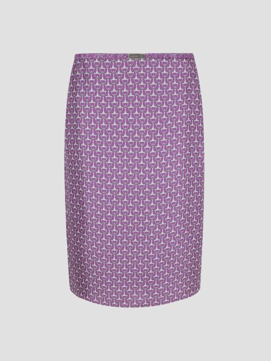 26SS 구찌 미디 스커트 853416ZAUOO 5794 VIOLET IVORY MC