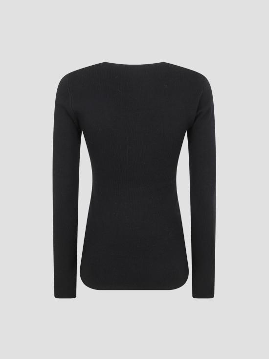 26SS 토템 후드 티셔츠 254WRT0571YA0128 001 BLACK - TOTEME