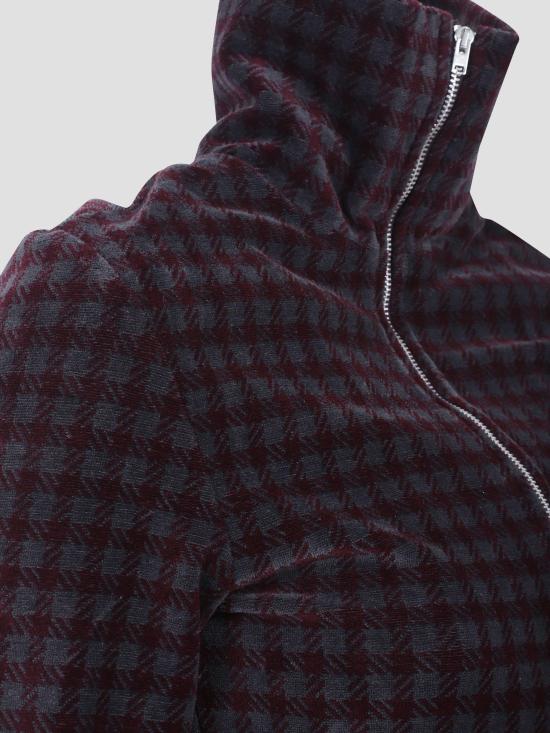 26SS 아워레가시 후드 티셔츠 W2266SMH MRL HCVL MERLOT HOUNDINI CHECK VELOUR - OUR LEGACY