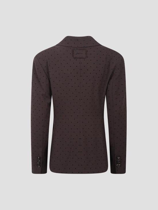26SS 가니 싱글 브레스티드 폴카 도트 블레이저 A1020020 979 CHICORY COFFEE - GANNI