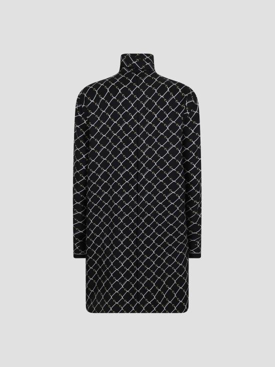 26SS 구찌 미디 원피스 853056ZAUM1 1173 BLACK WHITE MC - GUCCI