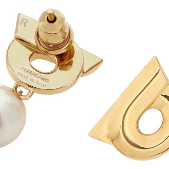 26SS 살바토레 페라가모 이어링 776601 760780ORO PERLA Golden - SALVATORE FERRAGAMO