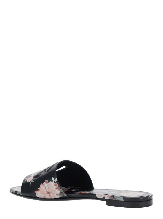 26SS 돌체앤가바나 카프스킨 플랫 슬리퍼 CQ0436AZ046HN5XQ Black - DOLCE & GABBANA
