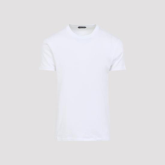 26SS 톰포드 반팔 티셔츠 JCS032 JMC111 WAA OPTICAL WHITE - TOMFORD