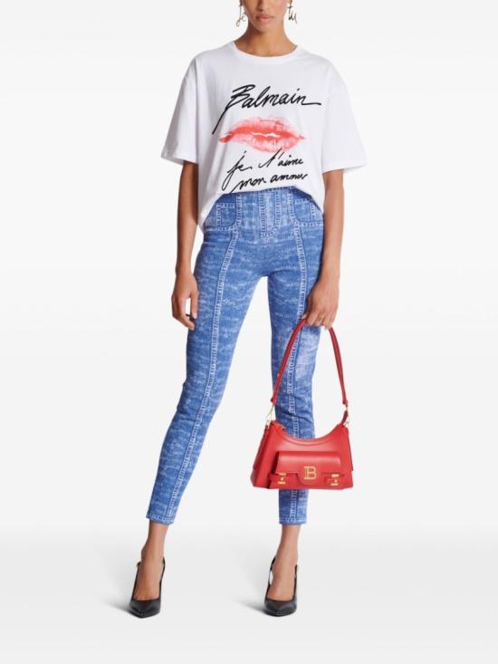 25SS 발망 반팔 티셔츠 EF1EG110GE45 GQV White - BALMAIN