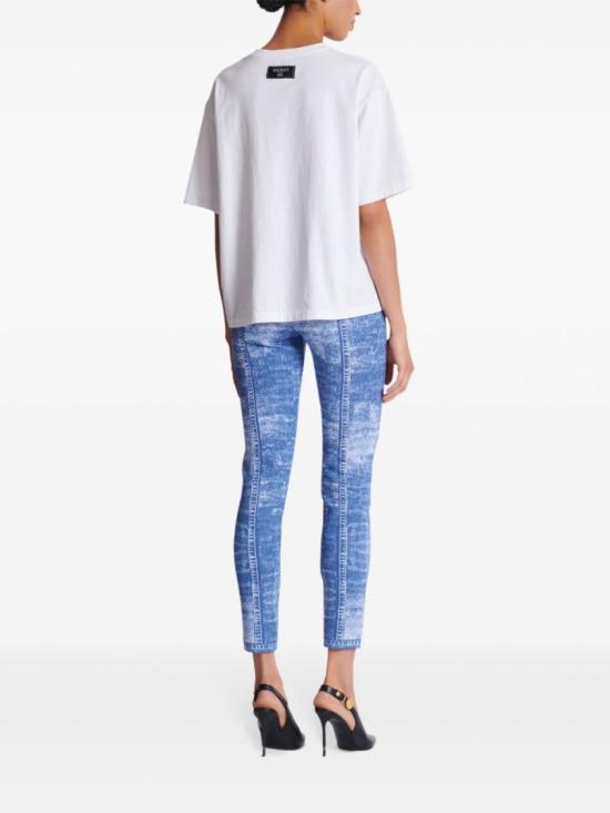 25SS 발망 반팔 티셔츠 EF1EG110GE45 GQV White - BALMAIN