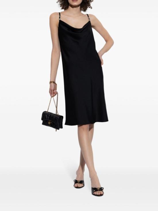 25SS 베르사체 미디 원피스 1018934 1A10194 1B000 Black - VERSACE