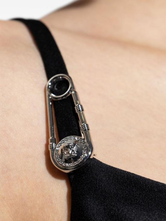 25SS 베르사체 미디 원피스 1018934 1A10194 1B000 Black - VERSACE